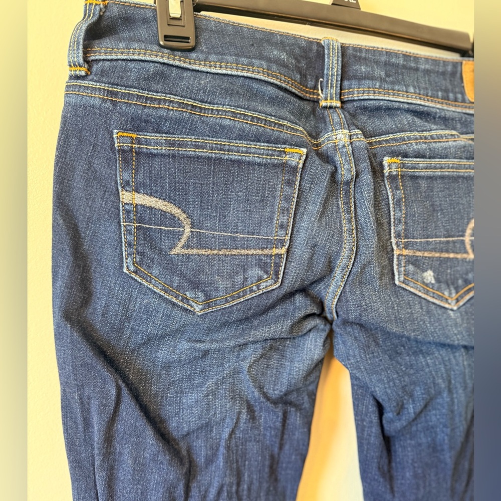 American Eagle Women's Distressed slim boot stretch Jeans - Picture 4 of 7